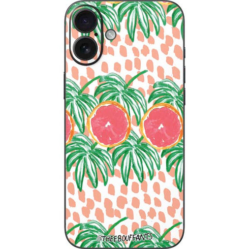 Bouffants and Broken Hearts Graphic Grapefruit iPhone 16 Plus Skin